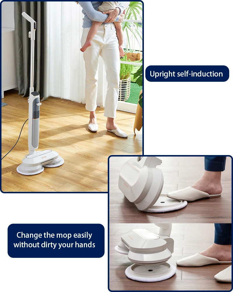 Hot Sale cored  Electric Floor Cleaning steam Mop & Sweeper brand OEM
