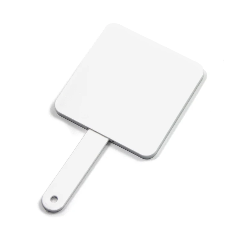Wholesale square simple hand-held makeup mirror girls carry beauty makeup mirror can be customized LOGO Built-in comb