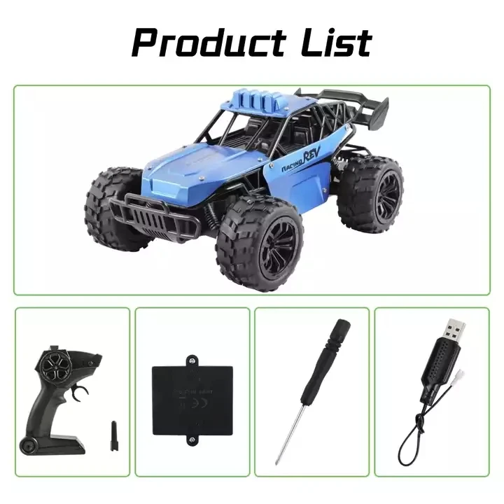 1/16 Scale Remote Control High Speed Cross Country Kids Children Game Vehicle Gig Wheel Drifting RC Car Toys Off Road