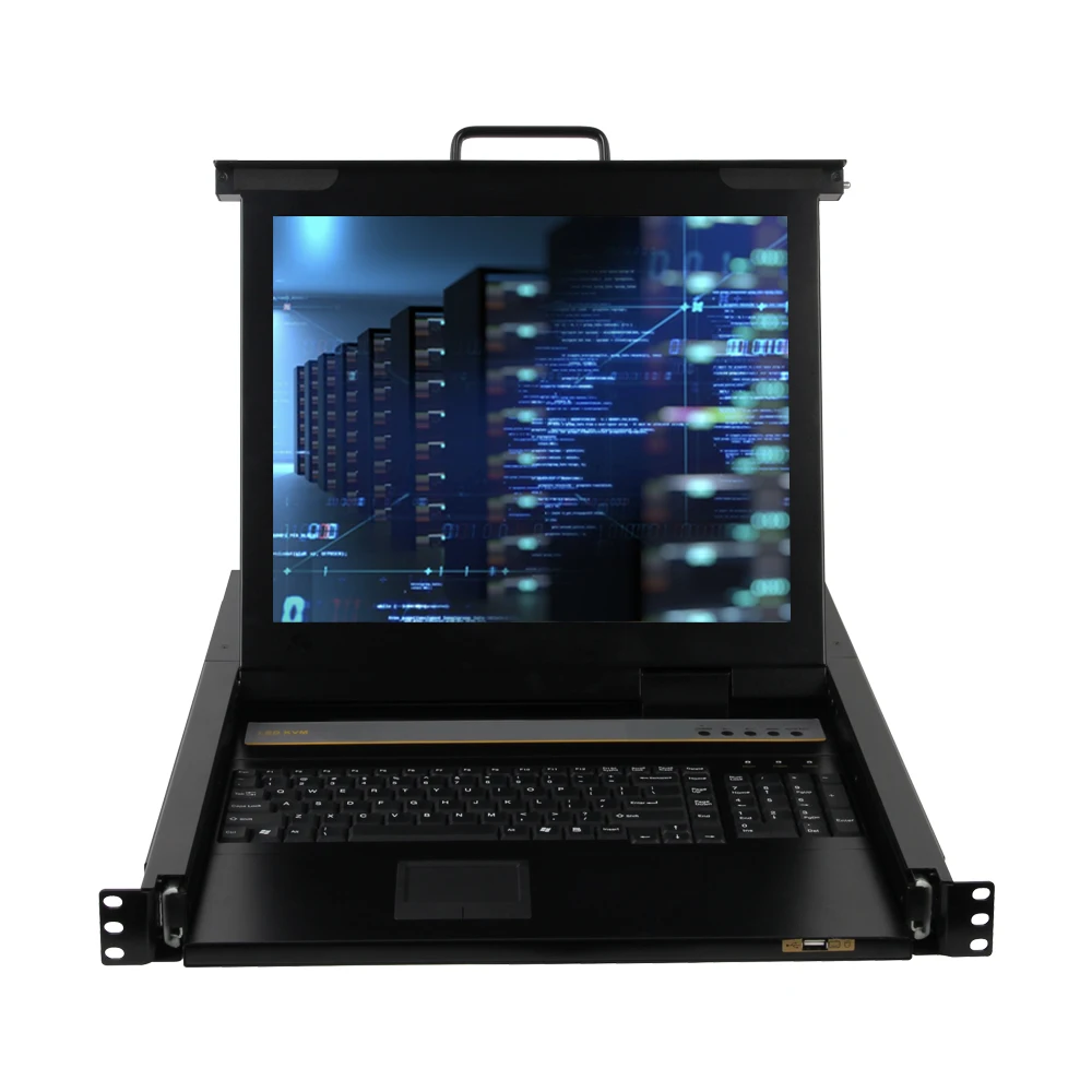 High quality Vga 15.6 17 17.3 18.5 19 inch usb Kvm Console 1U rack mount switch kvm rack