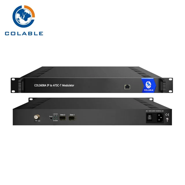 Цифровое телевидение Беспроводная трансляция оборудование 8vsb rf модулятору IP к ATSC-T модулятор COL5608A