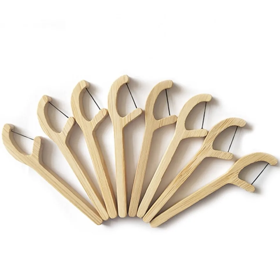 
Plastic free vegan biodegradable bamboo charcoal dental floss 