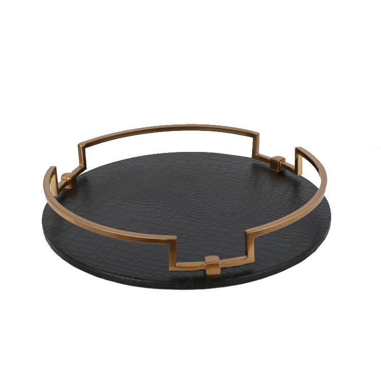 
Hot sell wooden craft leather accessory serving storage tray guangdong 