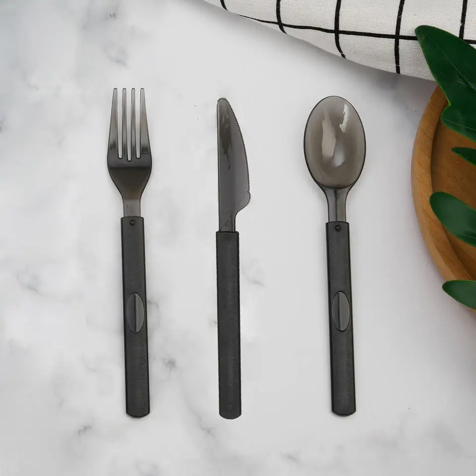 Factory production wholesale Plastic PS disposable cutlery set fork/knife/spoon/teaspoon