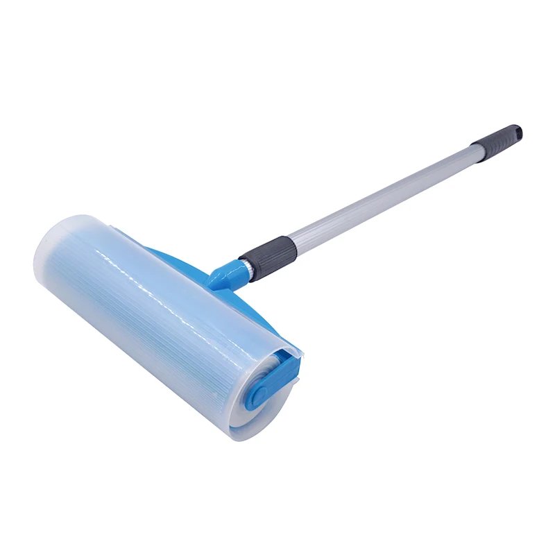 Telescopic Long handle Lint Roller brush  Washable  silica gel Lint Roller for Cleaning Dust