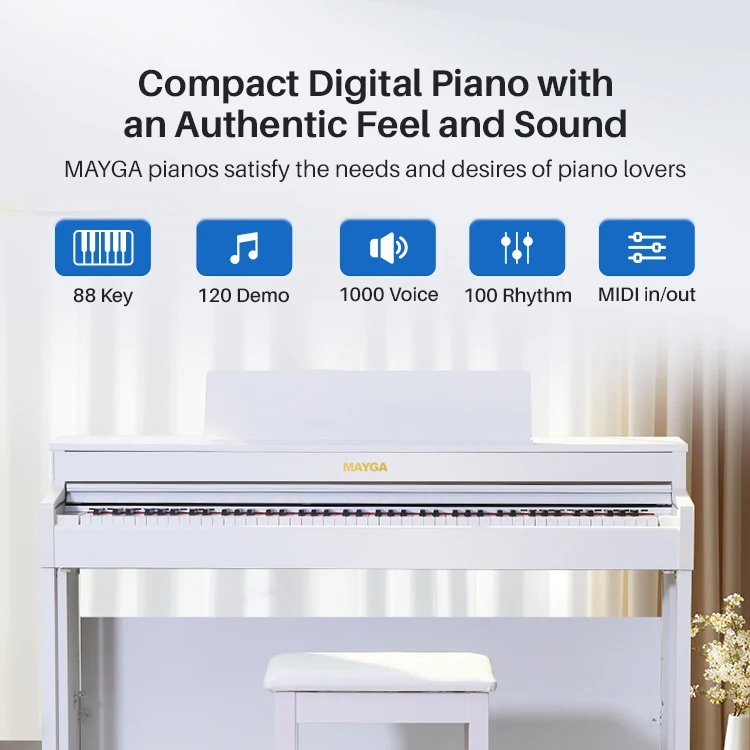 OEM MAYGA MP-12PRO модель 88-клавишная экшн-клавиатура комплект со скамейкой электронное пианино для наушников