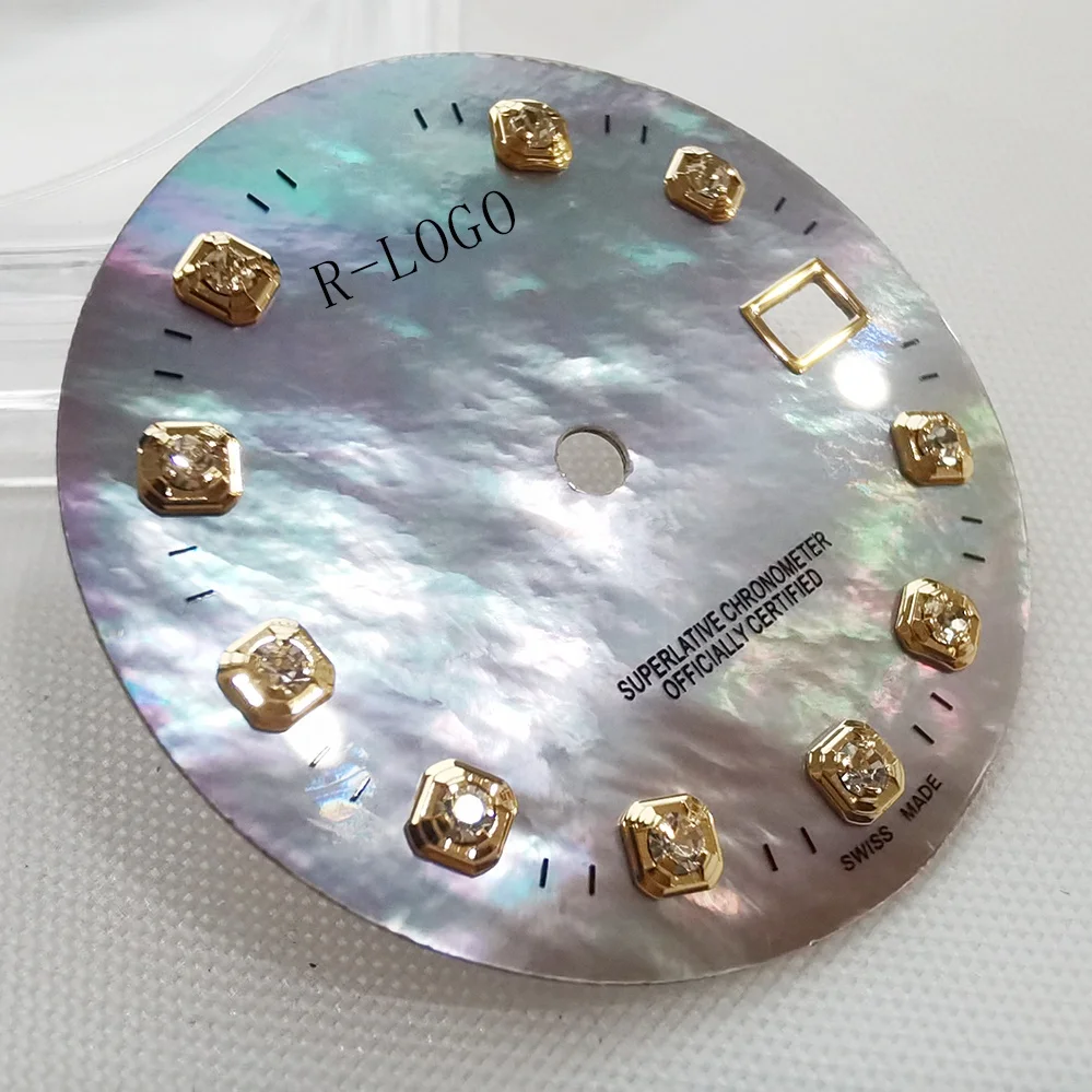 Top quality mother of pearl Watch Dial For 36MM 16233 , Fits 3135 Movement, Aftermarket Watch Parts Replacements