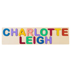 Baby Kids Birthday Preschool Gift Custom Name Puzzle Wooden Toys Alphabet Puzzle for Toddlers