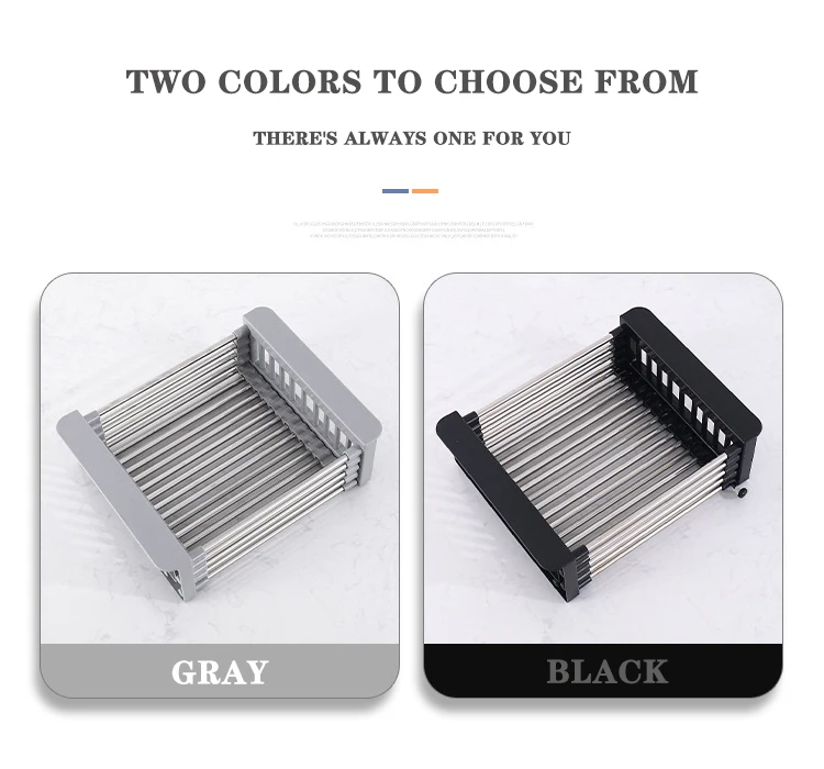 kitchen sink Adjustable Stainless Steel Drainer Basket Strainer Vegetable Fruit Drain rack tableware dtying basket holder
