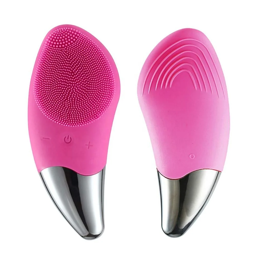 Skin Care Waterproof Vibration Electric Face Cleaning Silicone Facial Cleansing Brush
