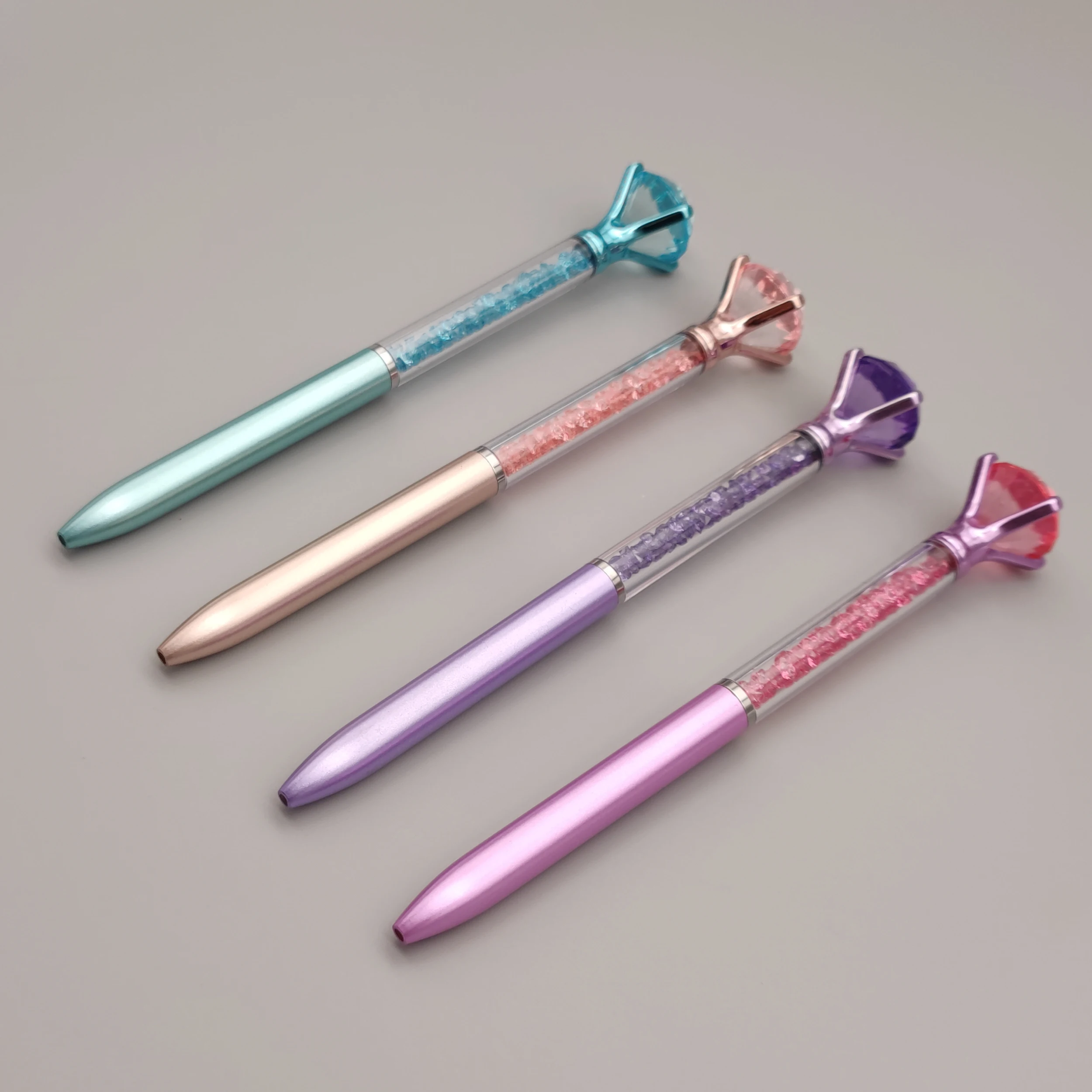 Лидер продаж, рекламный логотип, шариковая ручка с кристаллами, синие, фиолетовые, красные, розовые шариковые ручки с бриллиантами на заказ