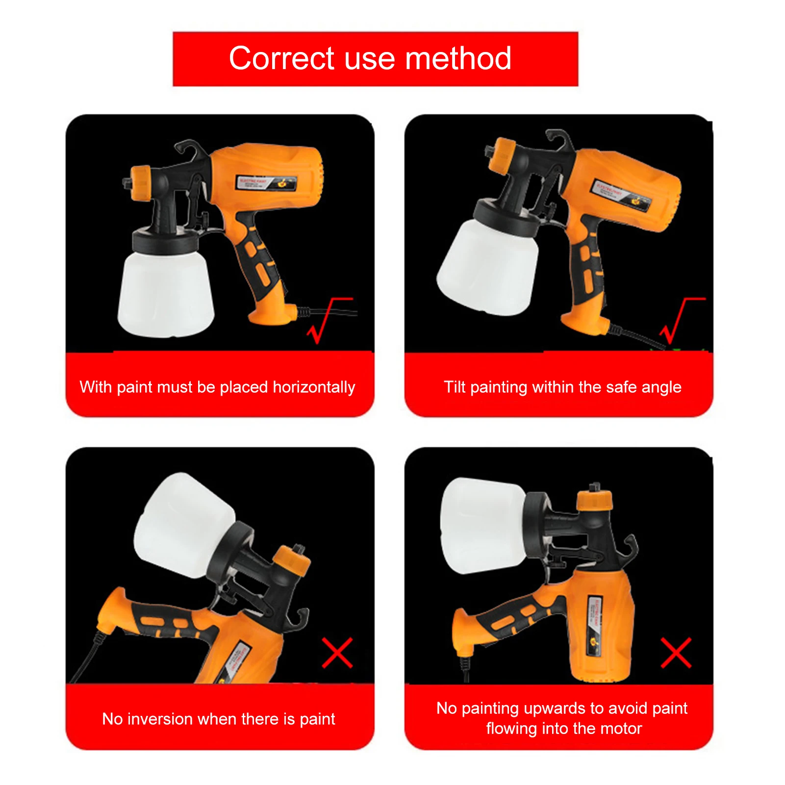 Hot Selling Painting Tool 550W Power Hvlp  Paint Gun Airless Portable Electric Paint Sprayer Sprayer Machine For Wall Furniture