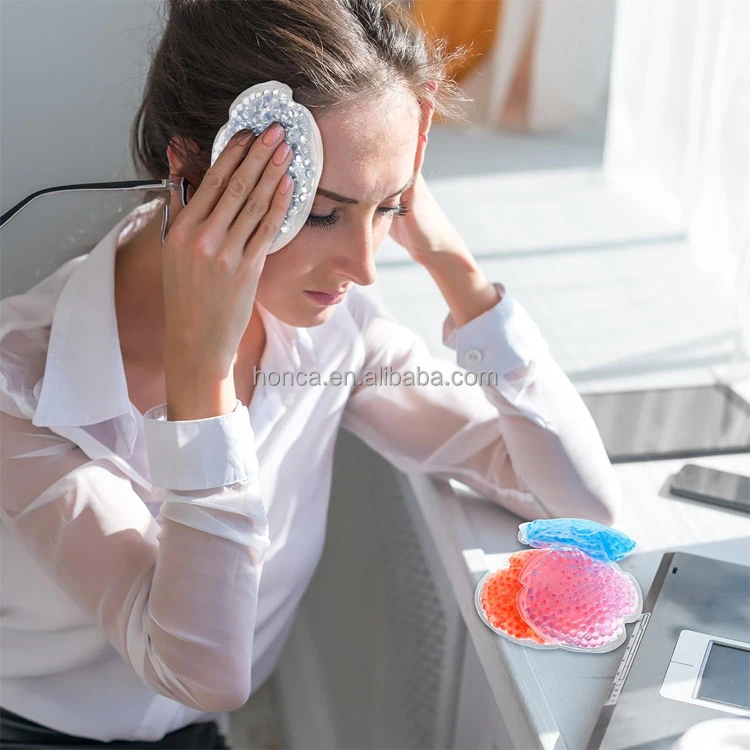 Custom Reusable ice gel pack hot cold compress gel beads cooling bag microwavable heating pad for pain relief
