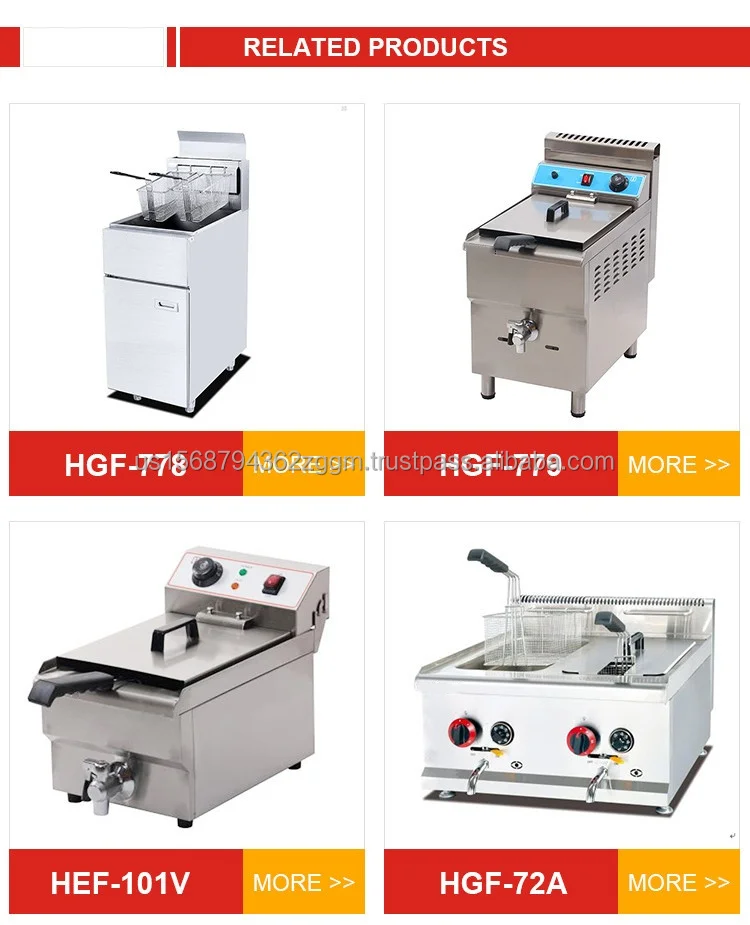 Hot Selling 1-Tank 2-Basket Fryer Gas Potato Chips Fryer Machine for Business