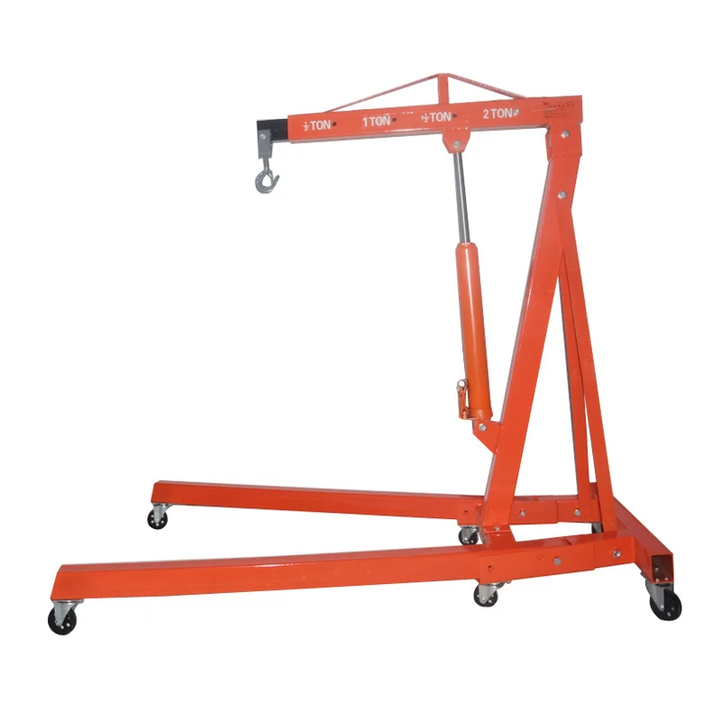 JINDIAO lifting 2T hydraulic engine shop crane Portable Vehicle Engine Crane Hoist
