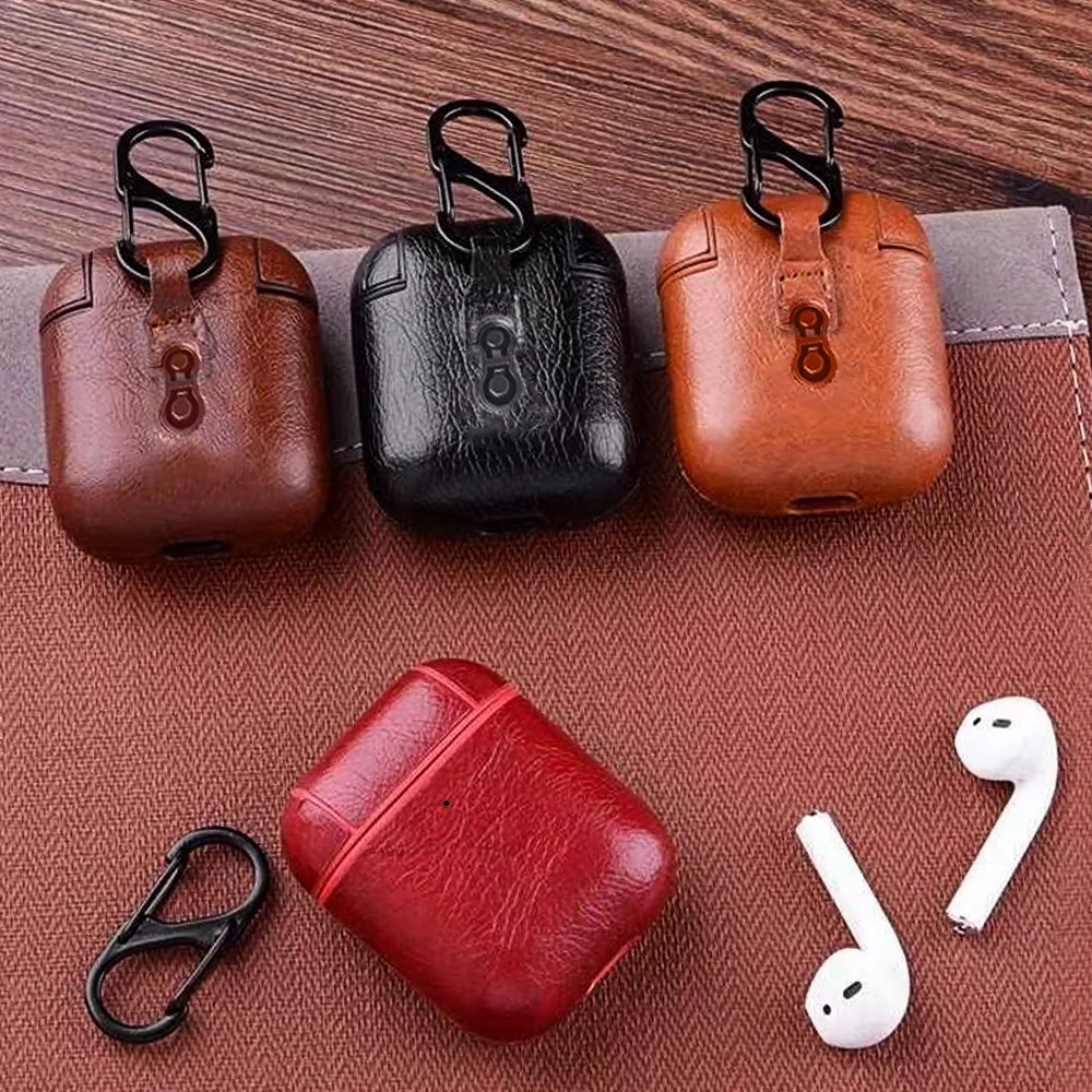 Деловой Тип PU кожаный чехол для AirPods роскошные дизайнерские кожаные чехлы