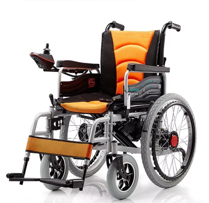 56cm seat 24 inch electric wheelchair with wireless joystick controller