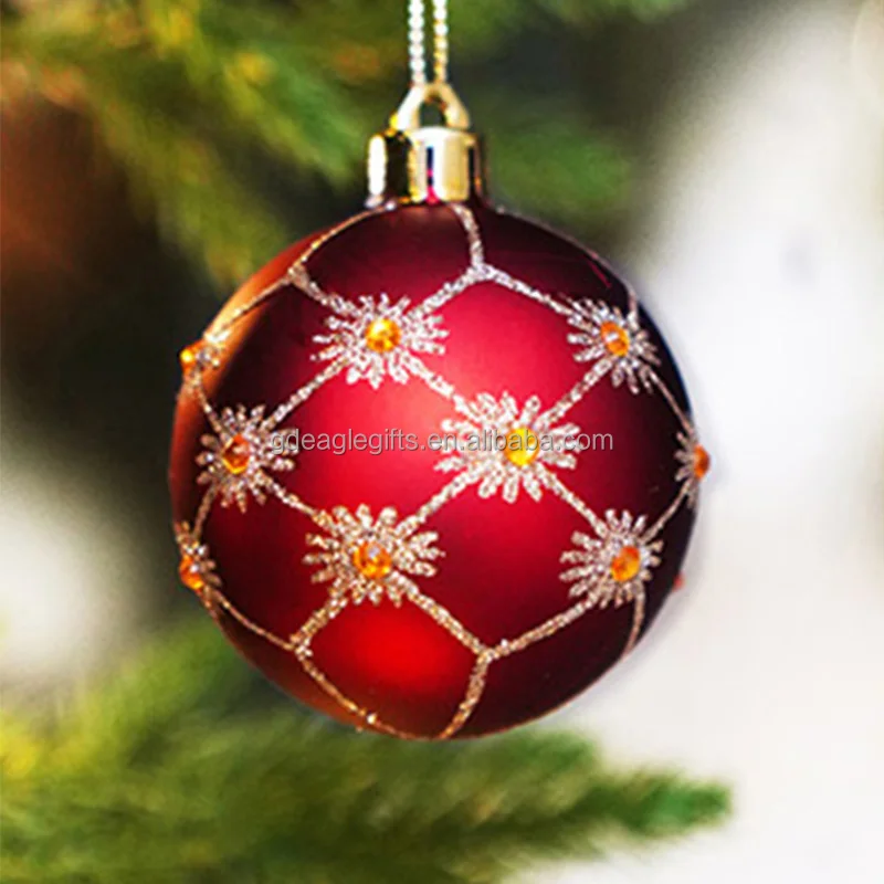 EAGLEGIFTS Guangzhou Xmas Items Red Gold Beautiful Christmas Decorations Pelotas De Plstico Bolas De Navidad Personalizadas