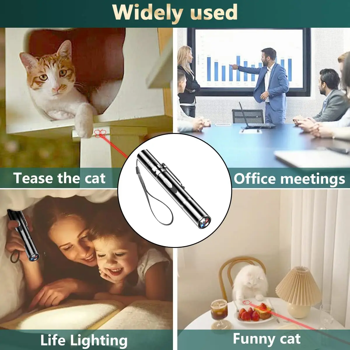 LED light torch Laser pointer cat teaser Exerciser Cat toy