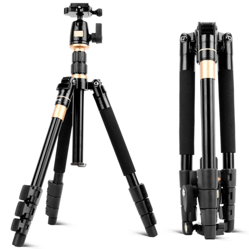 Professional Hunting Portable Aluminium Alloy Travel Tripod & Monopod Stand with Ball Head For Hunting Shooting Camera