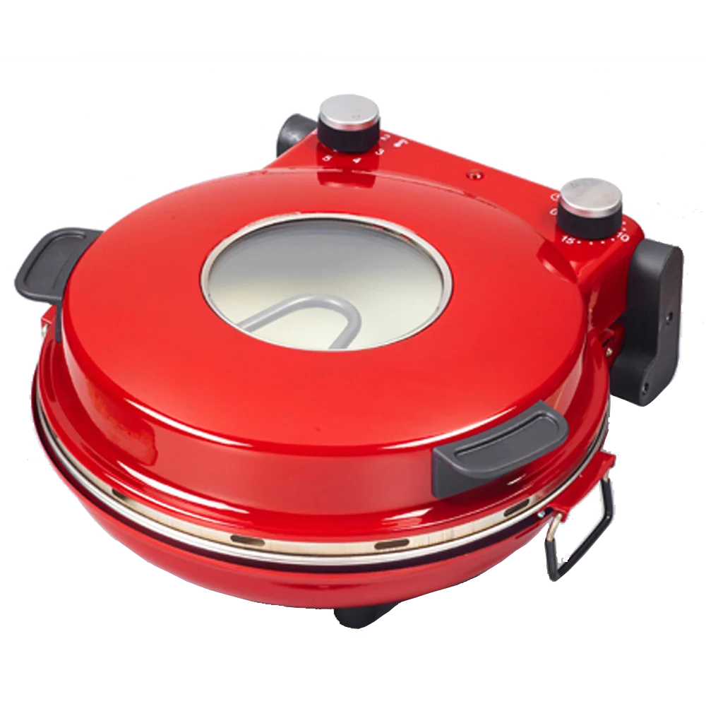 12 Inch Non-Stick Calzone Maker Pizza oven in Red Home Use Fast FunElectric Multi Pizza Maker