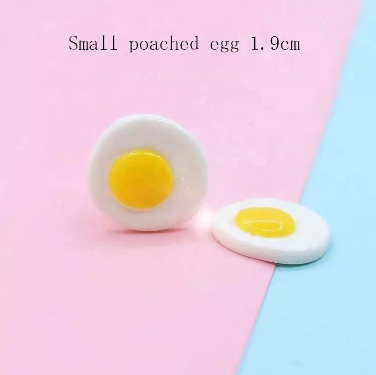 Simulation Re-ment Fried Egg Resin Poached Egg Resin Charms For Phone Shell Beauty Accessories Diy Materials Accessories