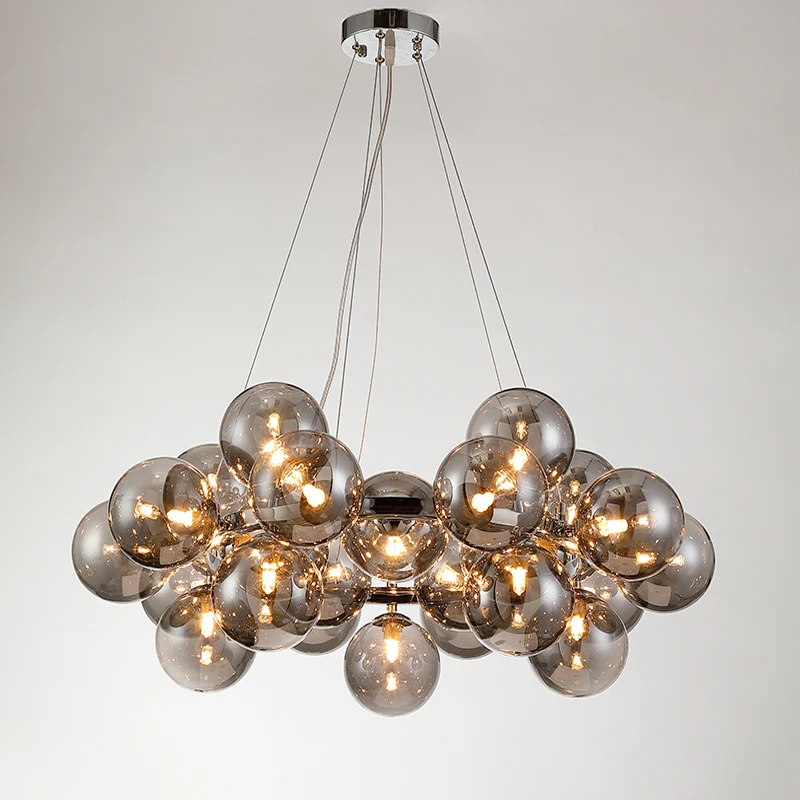 Nordic Design  Led Pendant Light Modern Creative Iron Art Hanging Glass Ball Pendant Lights
