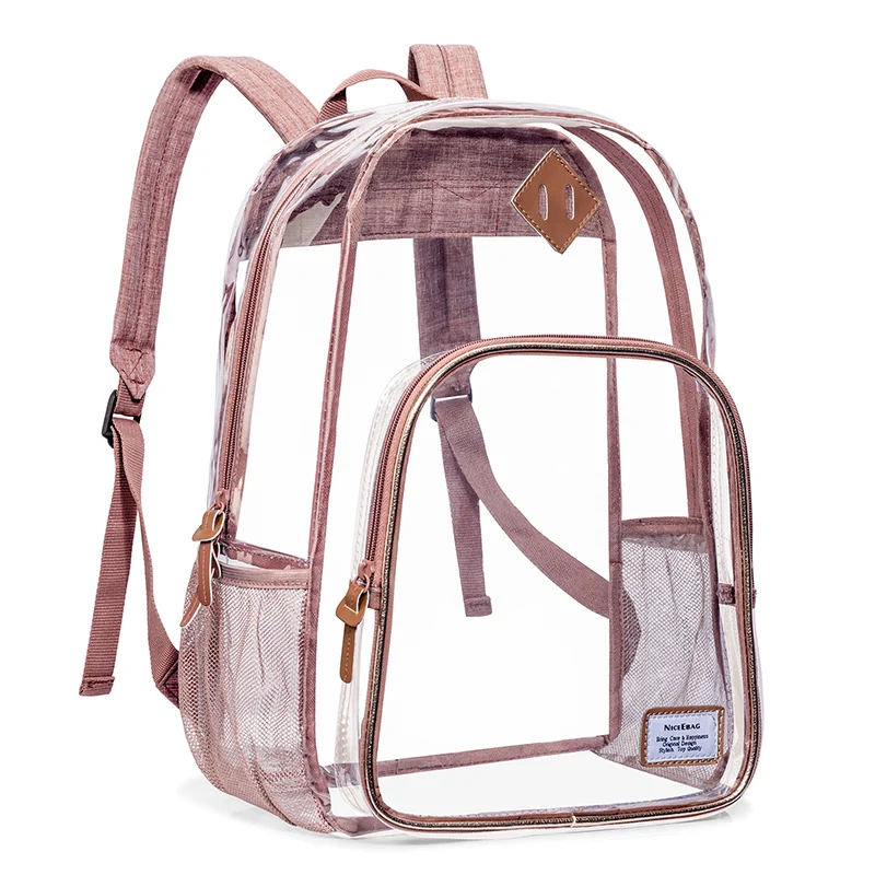 Custom Logo Clear Mochila Para Portatiles High Quality Transparent Sac a Dos Scolair Backpack for Girls Customized School Bag