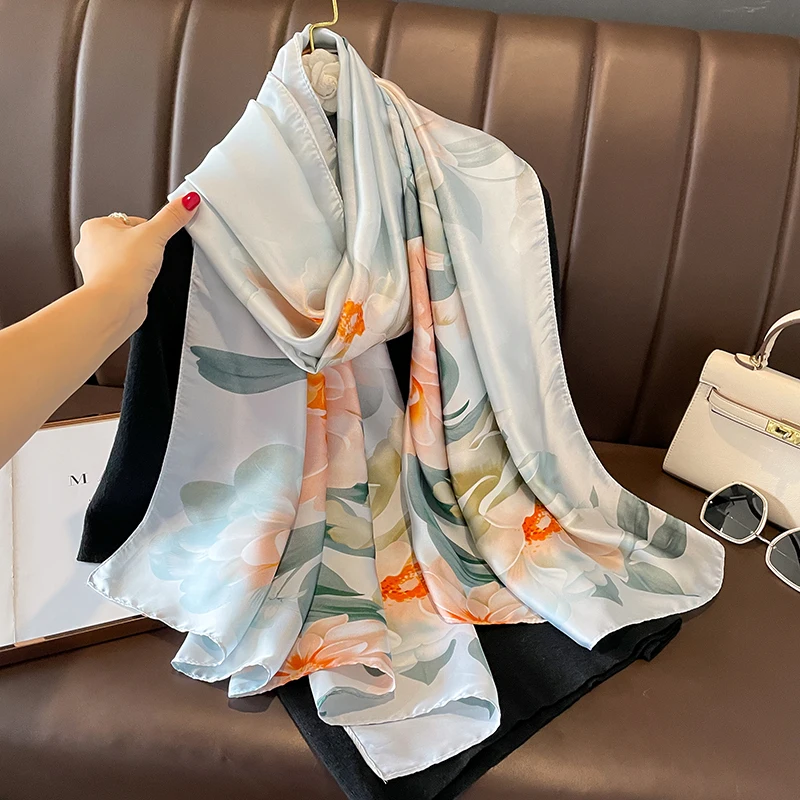 Egyptian Producing Finest multi silk scarf supplier Natural women long 90*180cm Adult