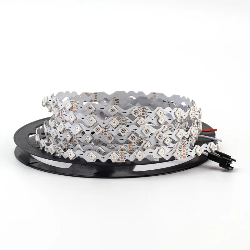 DC12V WS2815 RGBIC индивидуально адресуемый двойной сигнал 30 60 144 пикселей Водонепроницаемые гибкие светодиодные полосы в форме S U V