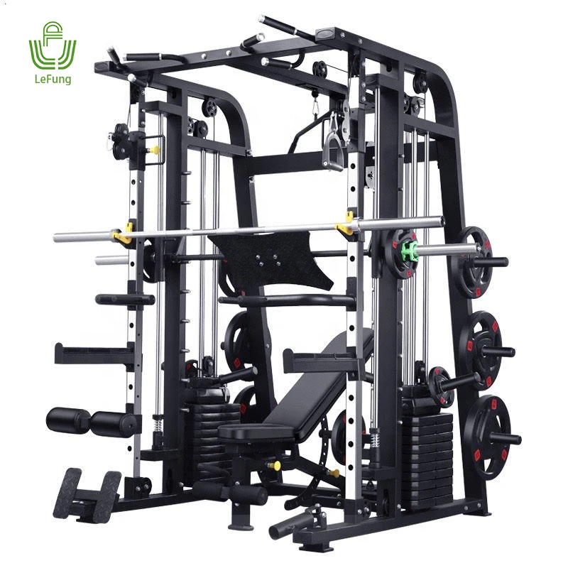 All In One Gym Smith Machine 2023 Professional Multi Functional Weight Lifting Training Smith Machine Power Cage Squat Rack