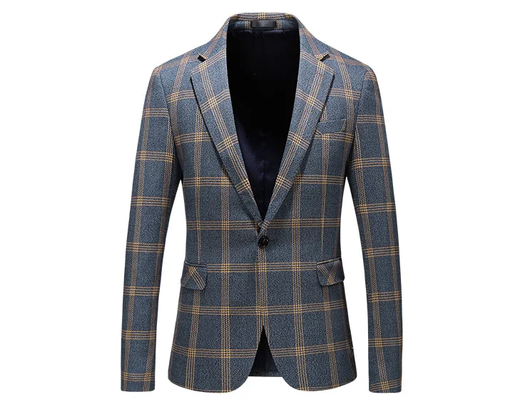 wholesale Business high quality 3 piece slim suits for men &amp blazer french plus plaid suit