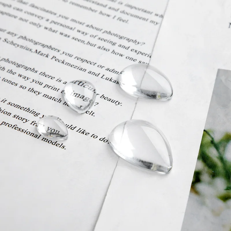 10*14MM 13*18MM 18*25MM Half Water Drop Shape Clear Glass Cabochon for DIY Jewelry Bezel Cabochon Beads