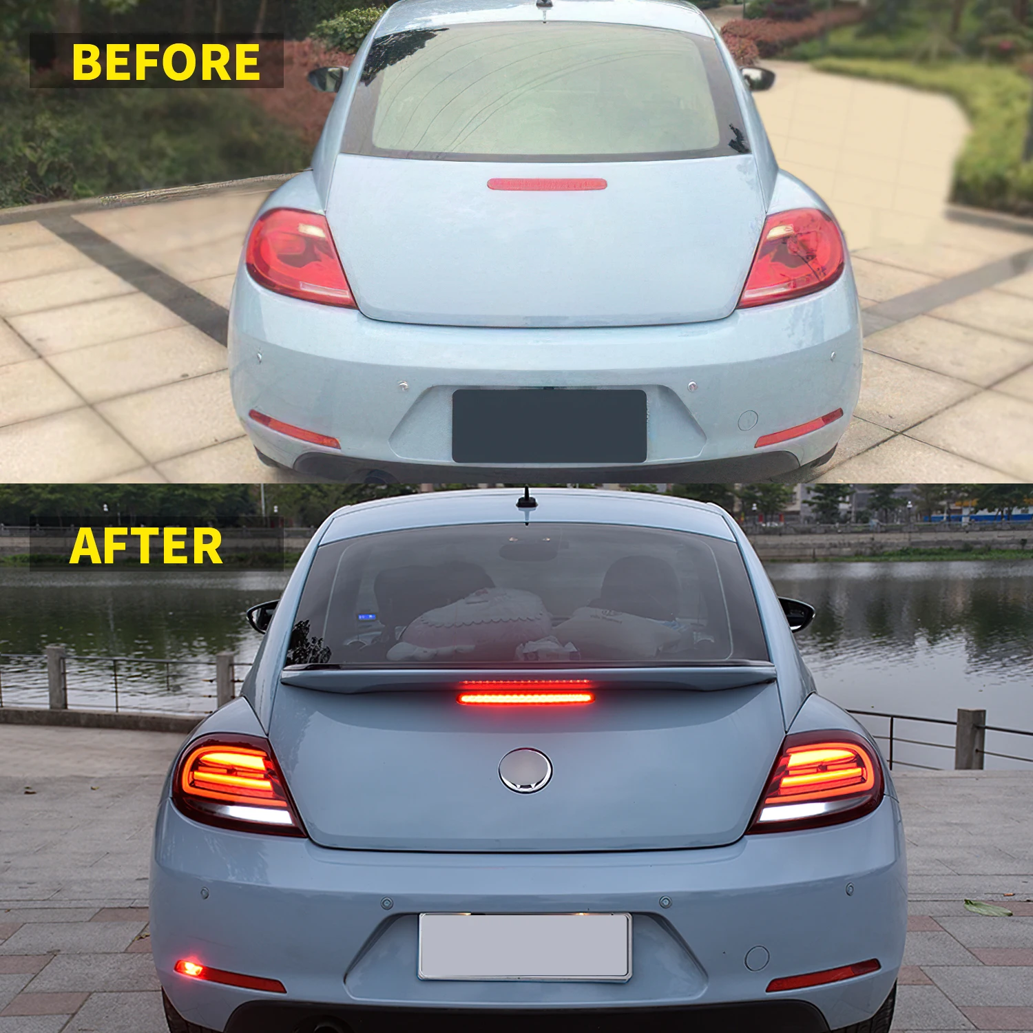 Archaic Car Lamp Sequential Turning Signal With Parking Light Full Led Taillight For VW Beetle 2013-up Rear Lamp