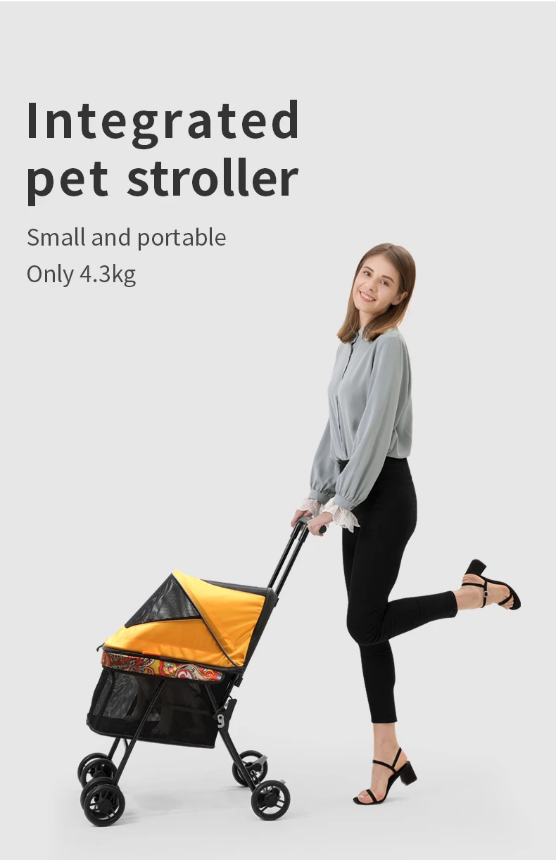 a large pet stroller with a handle