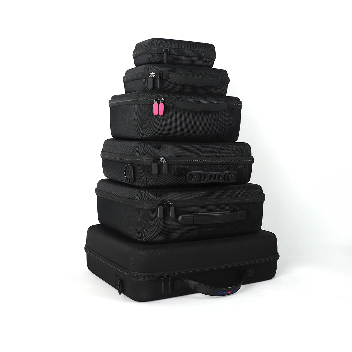 Custom Protective Carrying Hard Shell Waterproof Case for Tools Kits, Carbon Fiber PU Zipper Tool EVA Storage Case