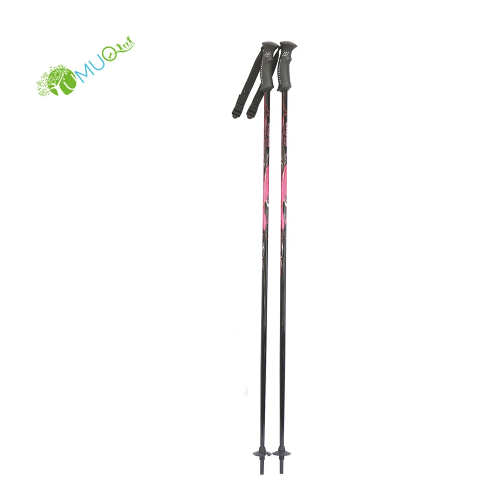 YumuQ Customized Lightweight Aluminum Ski Poles for Outdoor Skiing, Snowshoeing, Snowboarding, Roller Skiing