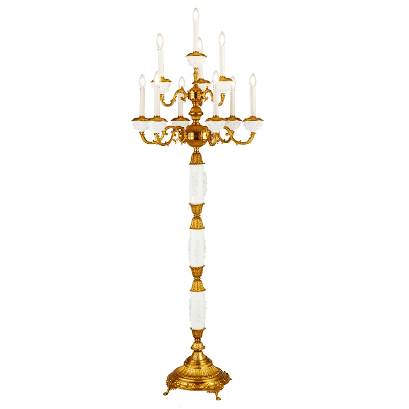 Ceremony Candle Brass Luxury Arabic Standing Lamp Bedroom Decoration Floor Light,metal Gold and White Bronze European E14 50000