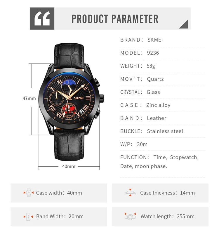 Skmei 9206 оптовая продажа кварцевые часы Япония movt цена