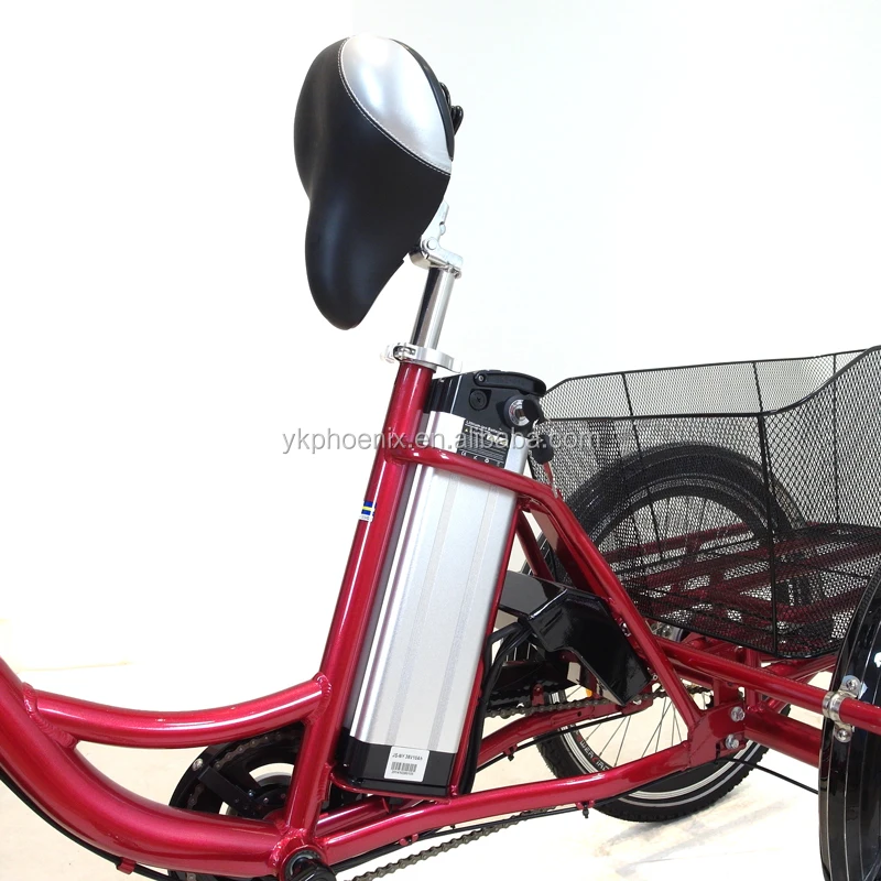 China manufacture electric bike three wheeler with 250W battery tricycle bicycle electric 3 wheel tricycle for adults