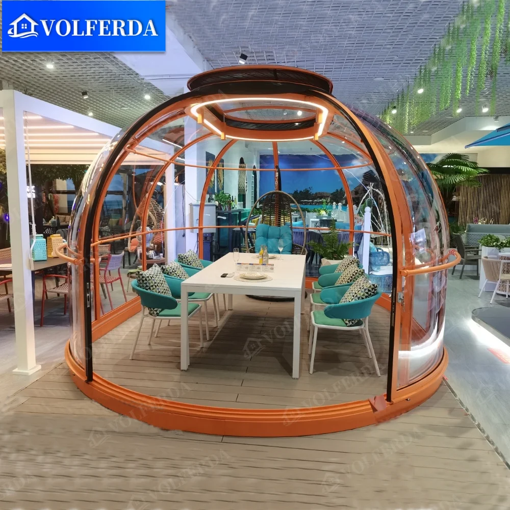 2023 New Design Polycarbonate Transparent Bubble Tent Polycarbonate Star House Clear PC Dome Room