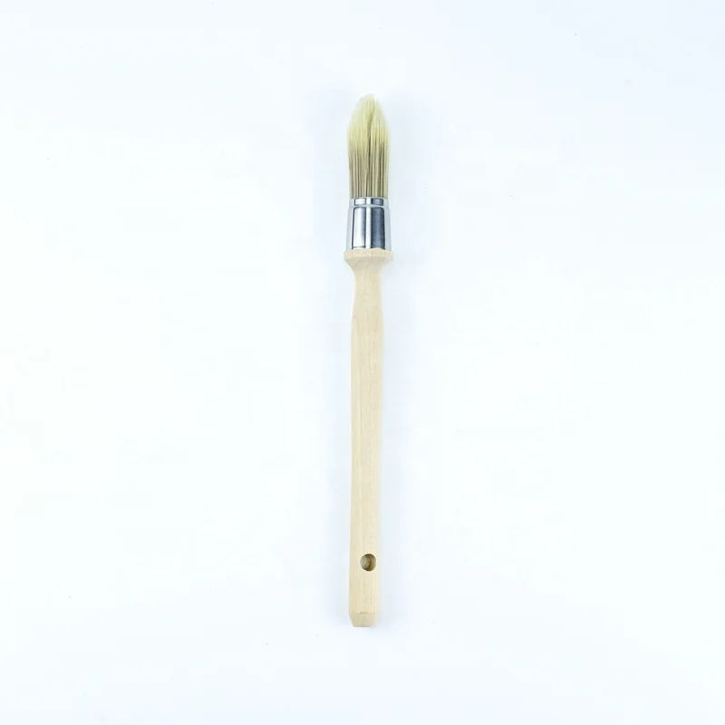 Long round cleaning brush custom wood brush handle wooden round brush for cleaning painting