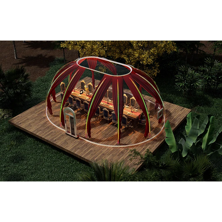 Недорогой геодезический отель полностью прозрачный Купольный дом сборный пузырьковый поликарбонатный