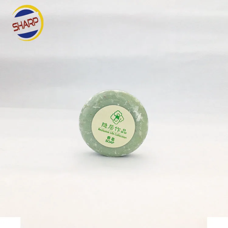 Customized white mini soap for hotel, 15g small round soap