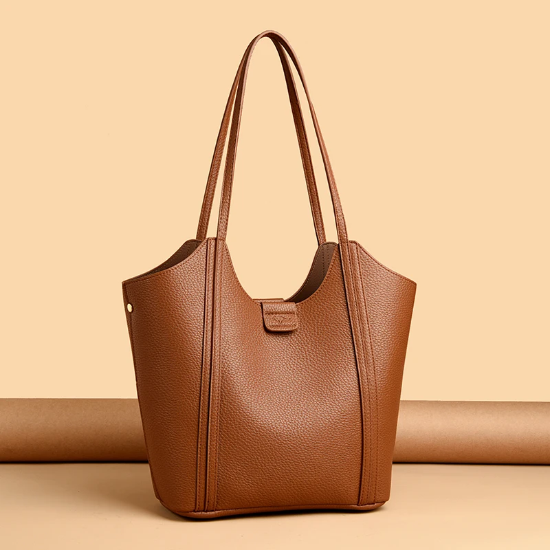 2025 NEW Wholesale Products Tote Bag Women Handbags Ladies Suitable Daily Fashion  Laptop Bag Large Soft PU Leather Bag