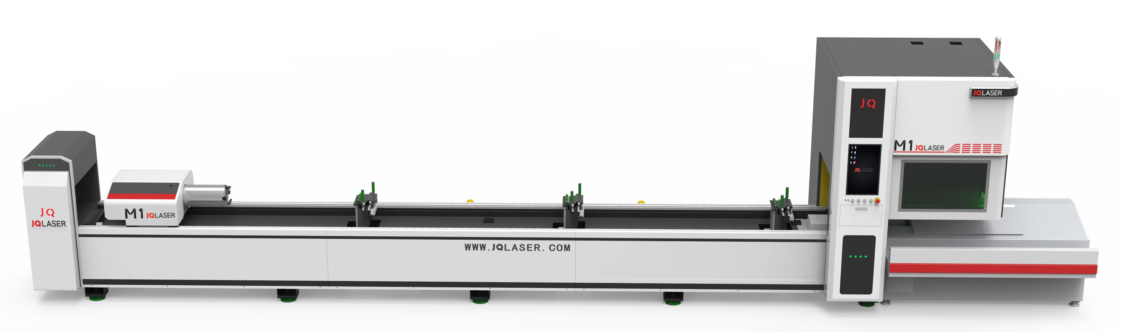 2 kw lazer cutter m1 6m rotary device automatic aluminium profiles square tube pipe cutters h-beams fiber laser cutting machine