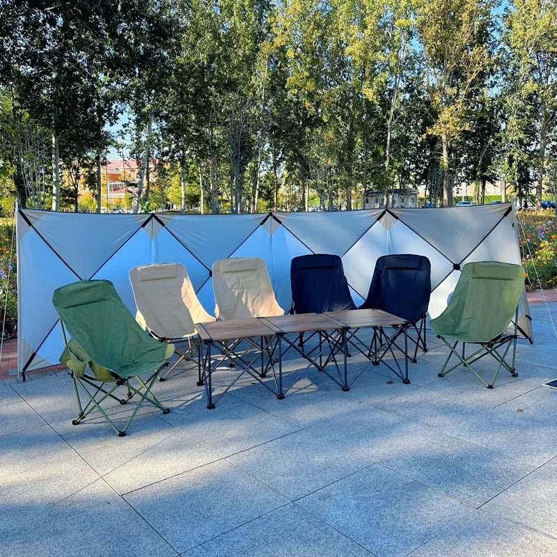 Outdoor Camping Windscreen Automatic Single Layer Windshield Picnic Shelter Cold Screen Sunshade Windproof Warm Beach Use
