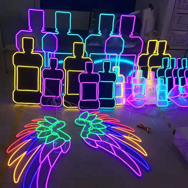 High Quality Angel Wing Wedding RGB Colorful Outdoor IP65 Waterproof Custom Led Neon Sign