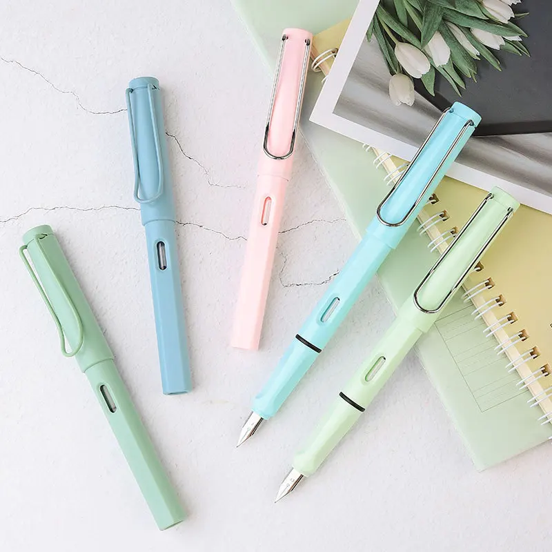 Hot Sale a White Fountain Pen Parker Fountain Pen Logo Customized Plastic Parker Fountain Pen