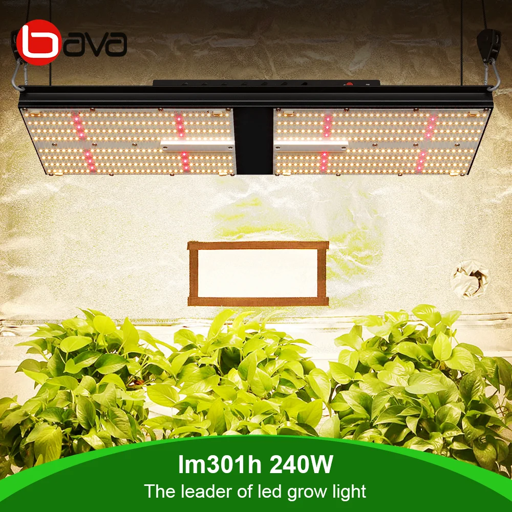 BAVA 240W diy led grow light kits samsung lm301b 3500K quantum grow lighting v2 oslon 660nm full spectrum grow light indoor